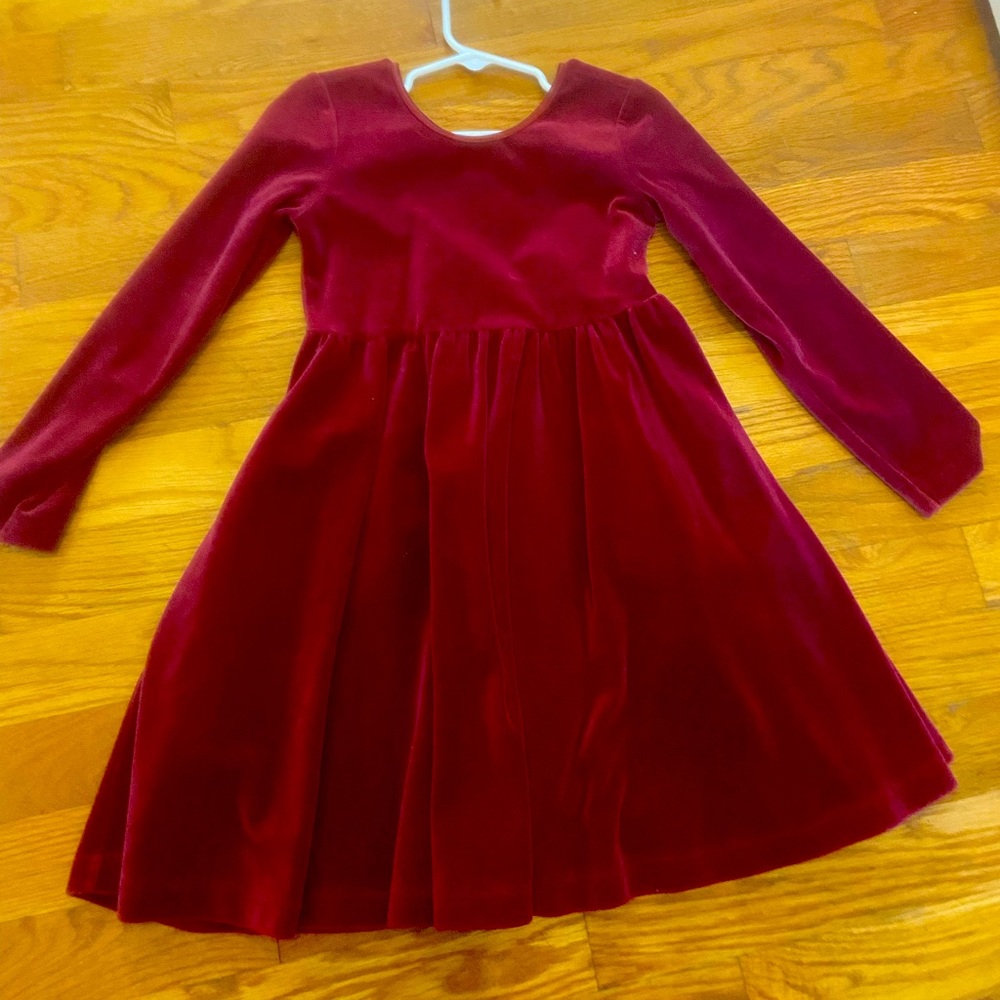 Hanna Andersson Red Velvet Dress, Size 4, EUC!